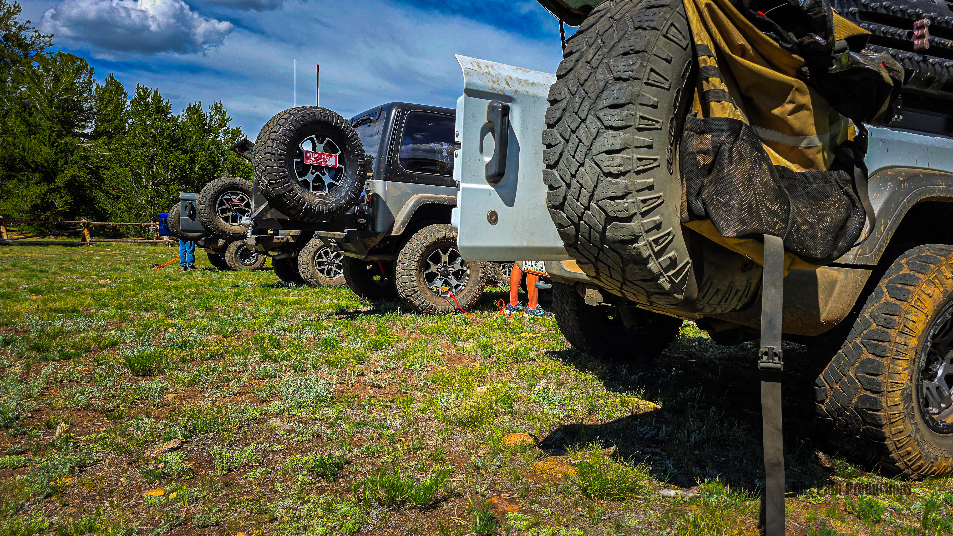 Off-road rig navigating technical terrain