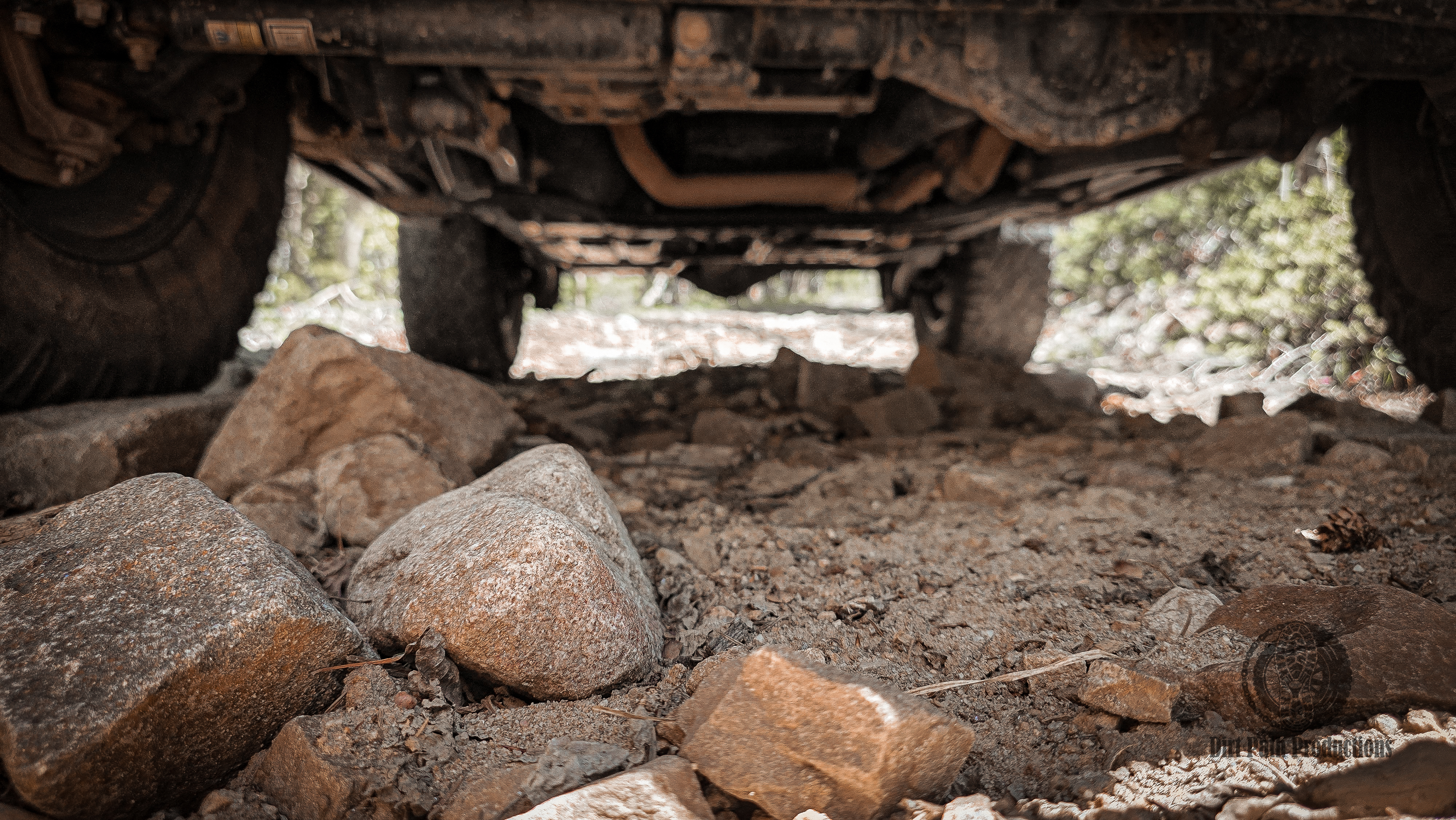 Trail photography with dramatic lighting